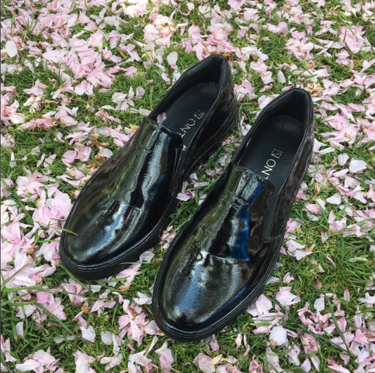Barbee Patent Calf Leather Slip On Sneakers